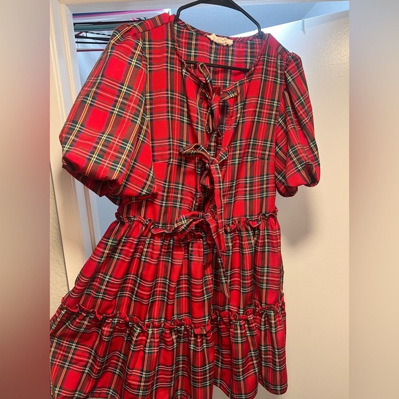 Peach Love California Dresses & Skirts - Peach Love California Red Plaid dress